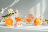  Orzeźwiający napój z cytrusami w słoneczny dzień