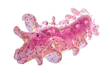 Wall Mural - Pink Flatworm Isolated