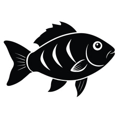 Wall Mural - Solid color Cichlid animal vector design