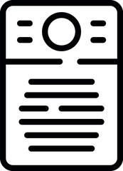 Wall Mural - modern black and white smartphone icon vector illustration for mobile phone technology with minimali