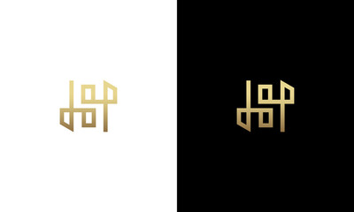 letter s abstract gold colored monogram logo design vector