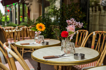 Wall Mural - table setting in a restaurant