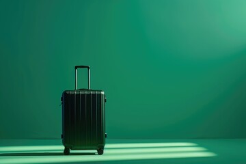 Emerald Minimalism: Luggage Centerpiece