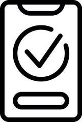 Canvas Print - Vector illustration of a checklist icon with a checkmark, symbolizing completed tasks or approval, isolated on white
