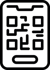 Wall Mural - smartphone interface outline icon for modern digital mobile app and web design technology concept