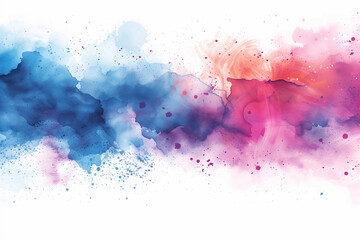 Wall Mural - Abstract artistic watercolor background banner with watercolor texture and splash


