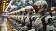 © Danang - 3d rendering robot assembly line in car factory