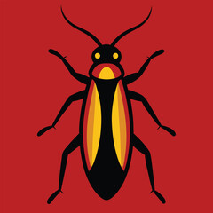 Wall Mural - Solid color Click Beetle animal vector design