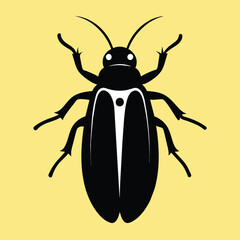 Wall Mural - Solid color Click Beetle animal vector design