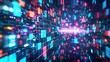 © MheeP - Sharp focus captures the intricate detail of colorful squares against a sleek tech backdrop.
