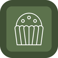 Poster - Cupcake Line Green Box Icon