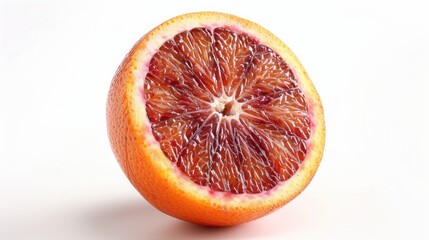 Wall Mural - Blood orange isolated against white background with complete depth of field