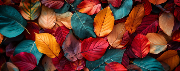 Poster - leaves horizontal wallpaper