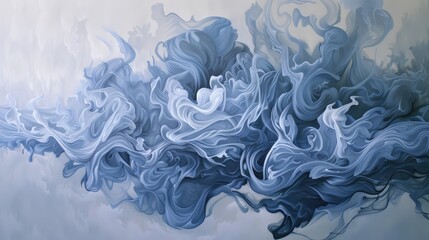 Wall Mural - Grayish blue fumes