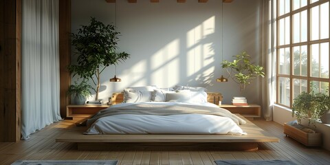 Sticker - Minimalist Dream Bedroom, generative ai