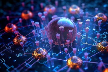 Canvas Print - Nanotechnology in Electronics and Medicine