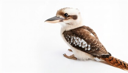 Kookaburra - are terrestrial tree kingfishers of the genus Dacelo native to Australia and New Guinea isolated on white background
