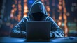 © printartist - Ethical hackers penetration testing Cybersecurity and data protection, Cyber attack process with hacker