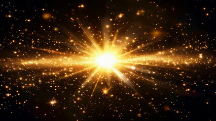 a single star shines brightly against a dark background, suitable for use in designs related to spac