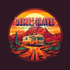 desert travel motorhome travel logo southwest