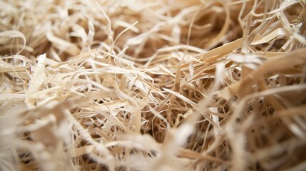 Wall Mural - Close-up of biodegradable packaging, natural fibers, sharp detail, soft morning light 