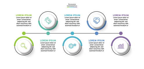 Wall Mural - business data visualization. timeline infographic icons designed for abstract background template mi