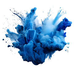 Wall Mural - blue paint pigment powder isolated on tranparent background png