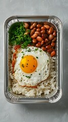 Wall Mural - delicious fried egg with rice