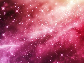 Poster - A pink abstract illustration with stars.