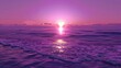 © cac_tus - Heart-shaped sun over a serene purple ocean at sunset, romantic evening. Nature and love concept