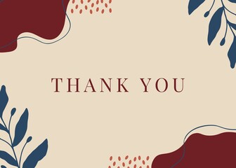 Sticker - Thank you Card with abstract design