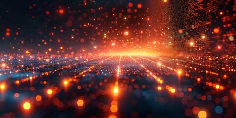 Digital background for tech, AI, neural networks, data, audio, graphics