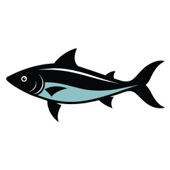 Wall Mural - Solid color Cobia Fish animal vector design