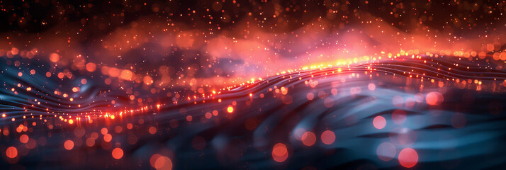 Digital background for tech, AI, neural networks, data, audio, graphics