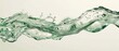 © Dekastro - banner of a floating green wavy stream of water on a flat white background