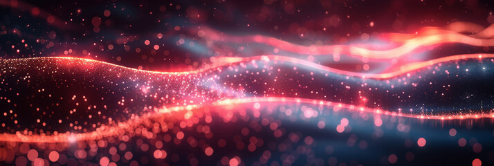 Digital background for tech, AI, neural networks, data, audio, graphics
