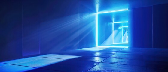 Wall Mural - wallpaper with a passage opening and a light coming out