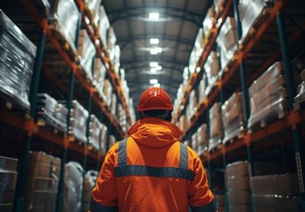 A meticulously maintained industrial warehouse with staff in full safety gear, highlighting the critical importance of business insurance in protecting workplaces and ensuring operational continuity.