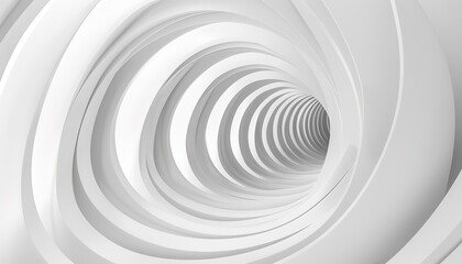 Poster - 3D wavy circle Light White Background