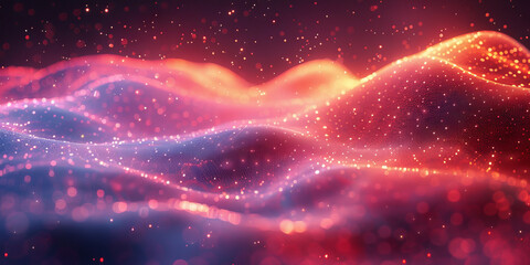 Digital background for tech, AI, neural networks, data, audio, graphics