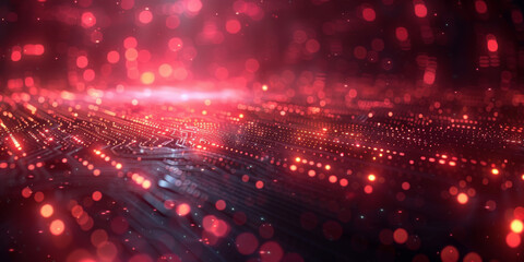 Digital background for tech, AI, neural networks, data, audio, graphics
