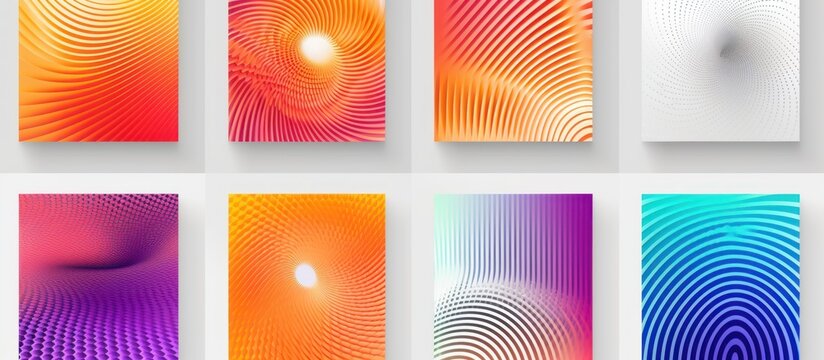 Colorful halftone gradient cover design