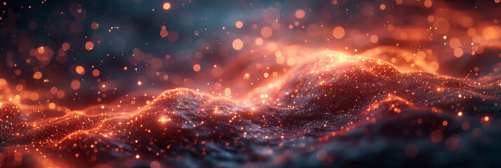 Digital background for tech, AI, neural networks, data, audio, graphics