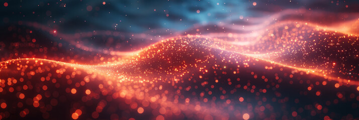 Digital background for tech, AI, neural networks, data, audio, graphics
