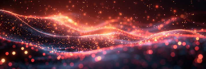 Digital background for tech, AI, neural networks, data, audio, graphics