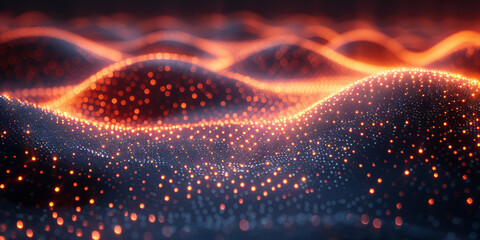Digital background for tech, AI, neural networks, data, audio, graphics