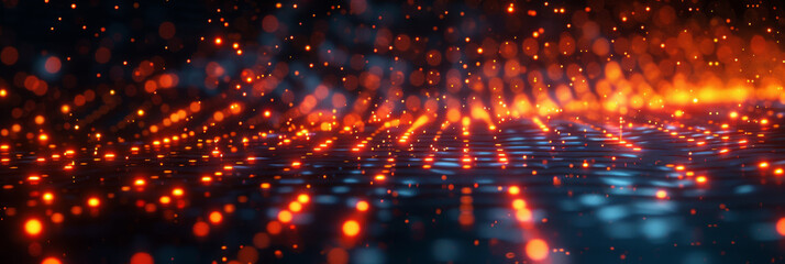 Digital background for tech, AI, neural networks, data, audio, graphics