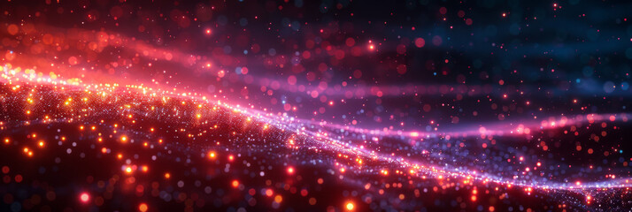 Digital background for tech, AI, neural networks, data, audio, graphics