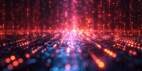 Digital background for tech, AI, neural networks, data, audio, graphics