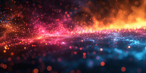 Digital background for tech, AI, neural networks, data, audio, graphics